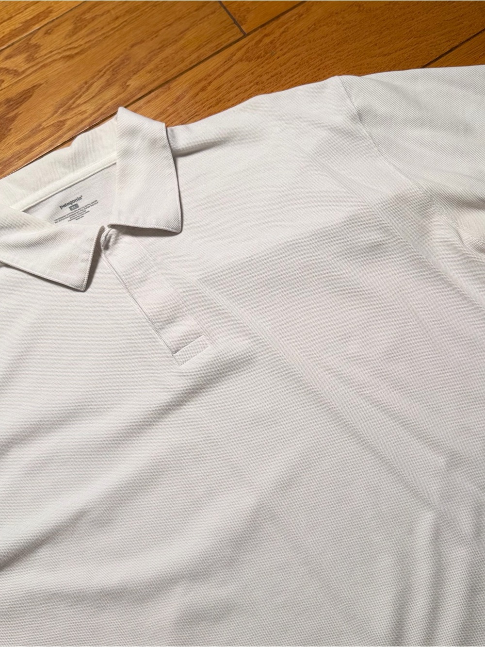 Patagonia White Men's Polo - Clean Minimalist Design